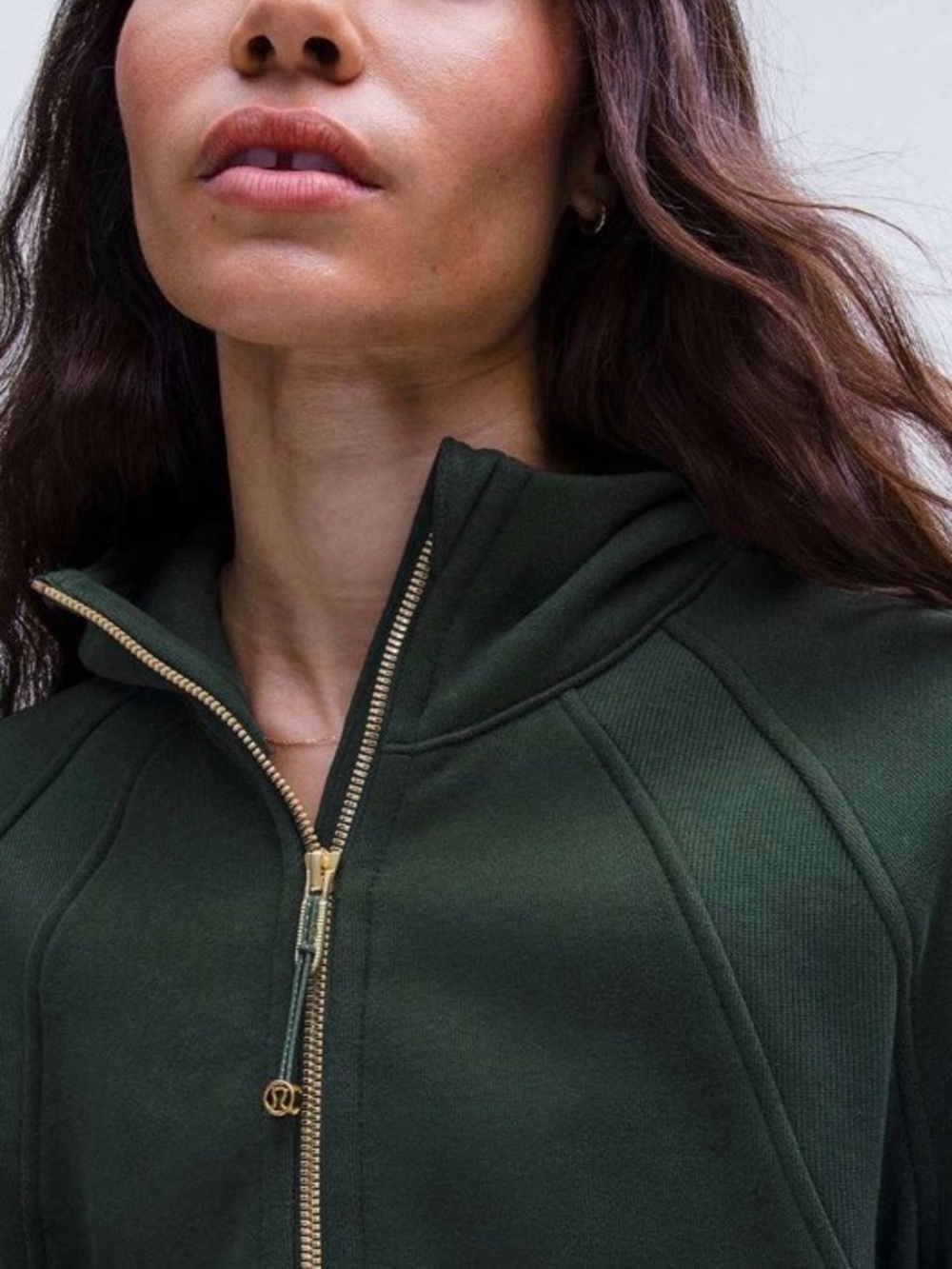 Lululemon Scuba Oversized Half-Zip Hoodie in Forest Legacy Green / Gold XS / S - Picture 3 of 16